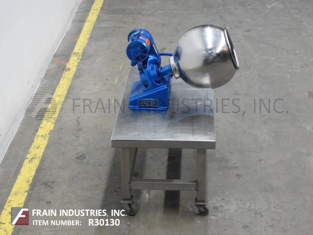 15" Colton, 15" diameter, sphere shaped, Stainless Steel contact parts, table top coating pan, 1/2 HP motor - Image 3