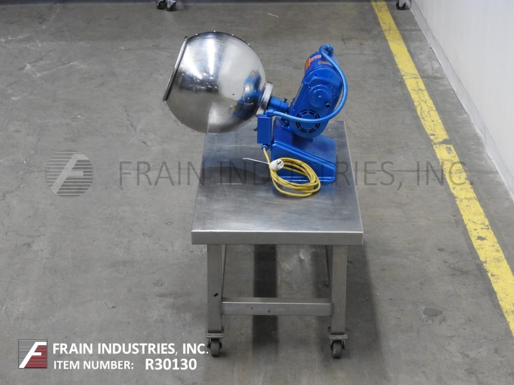 15" Colton, 15" diameter, sphere shaped, Stainless Steel contact parts, table top coating pan, 1/2 HP motor - Image 4