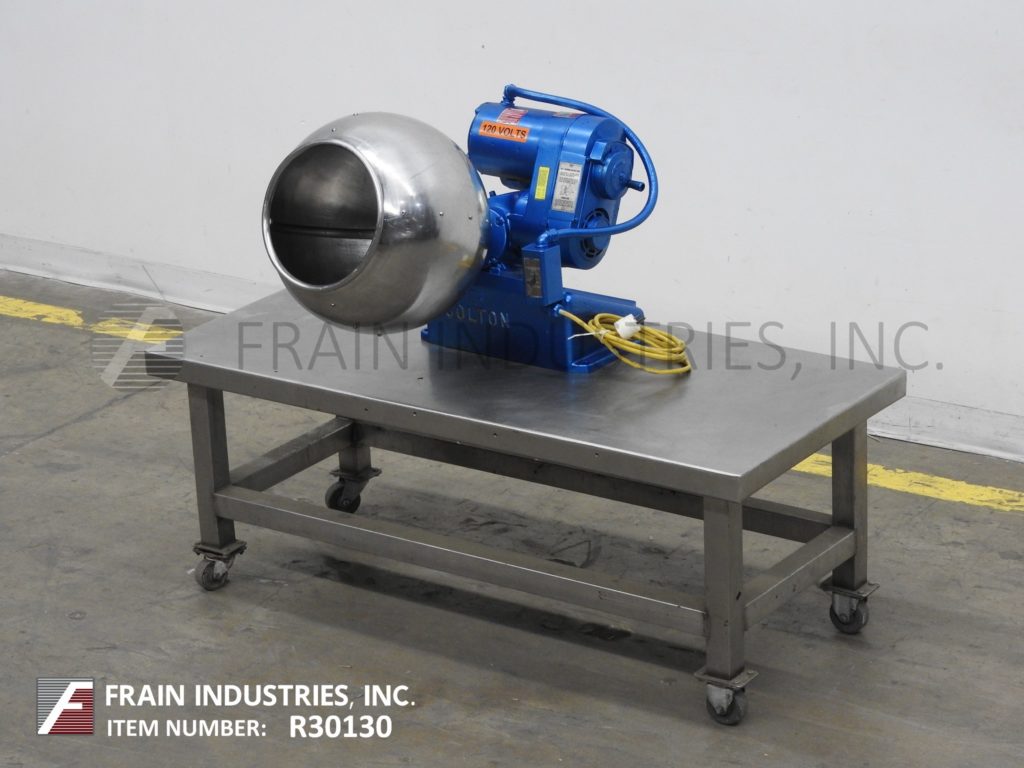 15" Colton, 15" diameter, sphere shaped, Stainless Steel contact parts, table top coating pan, 1/2 HP motor - Image 5