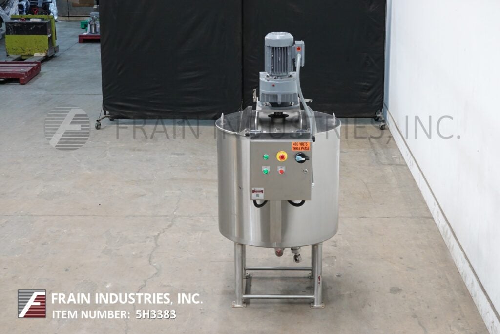 100 gallon Highland #OH8575.5, 316 Stainless Steel full jacketed mixing tank, 32" diameter x 32" deep, 55 psi - Image 3