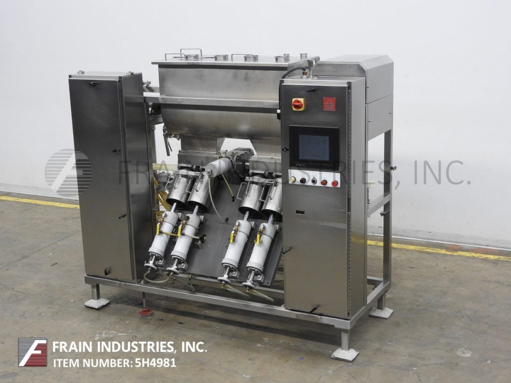 Raque #PF25-4, automatic, Stainless Steel, 4 head piston filler with BL60 paddle agitated hopper, 10-60 - Image 1