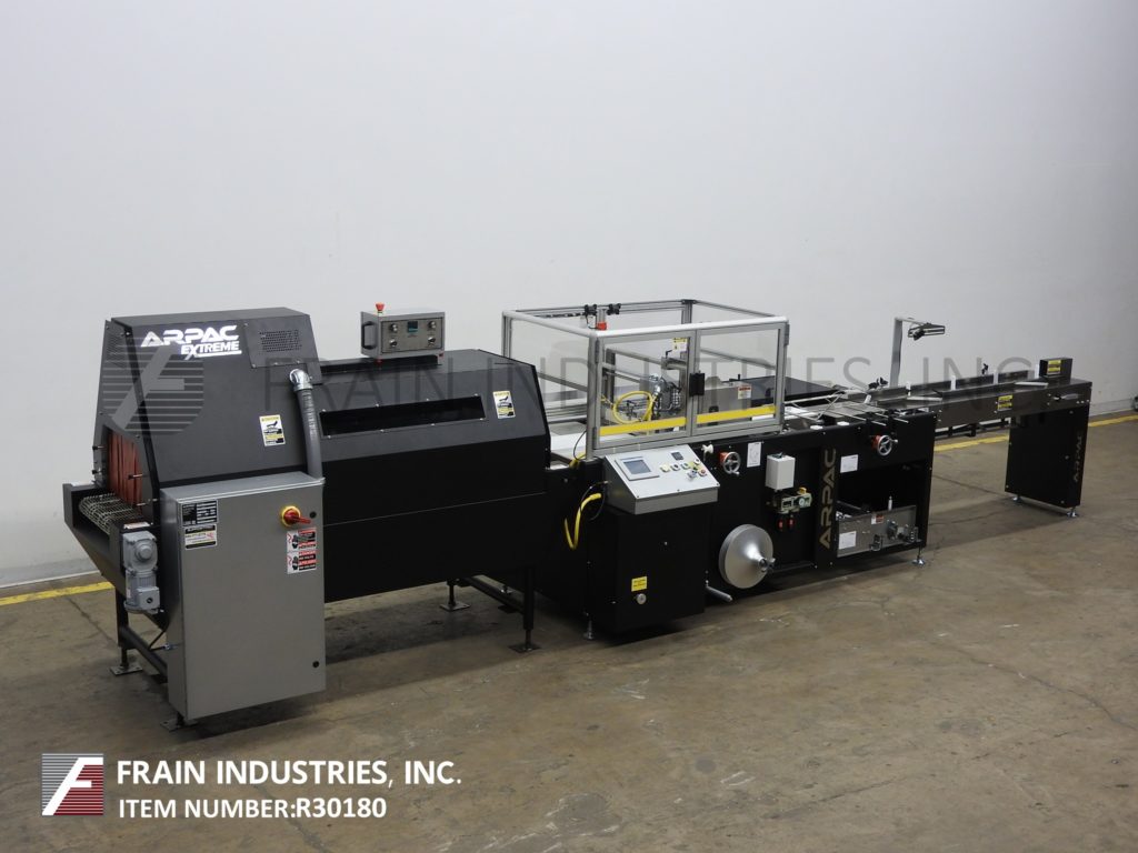 Arpac #TS37/XT18, horizontal continuous motion side seal shrink wrapper & tunnel, 0-80 packages per minute - Image 1