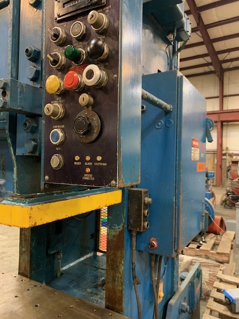 90 Ton, Niagara #E-90, OBI single point gap frame press, 9" stroke, 18" Shut Height, 45 SPM, 1985 - Image 6
