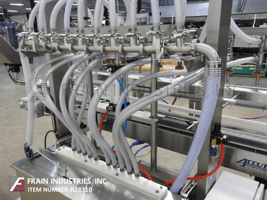 Accutek #APOF10, automatic, inline, 10-head, Stainless Steel, pressure gravity overflow filler - Image 2