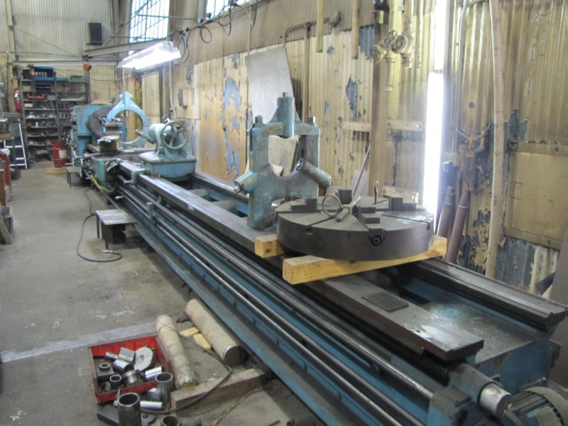 37" x 314" Shepard-Niles #DLZ800III, 3 & 4-jaw chuck, 3.78" hole, 710 RPM, inch/metric, rapid, 40 HP, 1972 - Image 2
