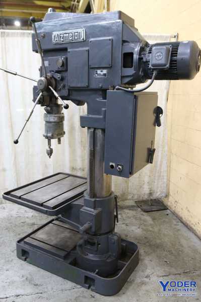 15" Alzmetall #A2-E, single spindle drill, 15" throat, #5MT, 34.5" x26.5" table, 5 HP, #71199 (2 available) - Image 2