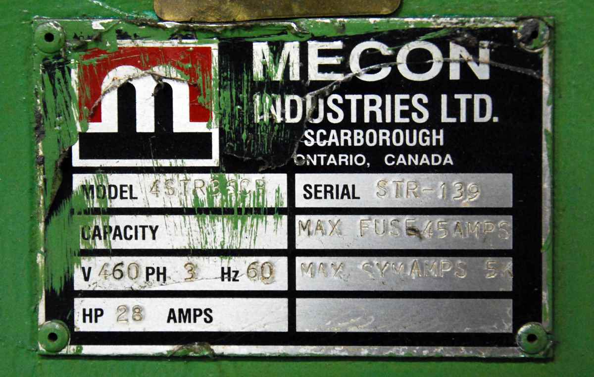 36" Mecon #4STR36CB, 7-roll flattener, R-L, 28 HP - Image 4