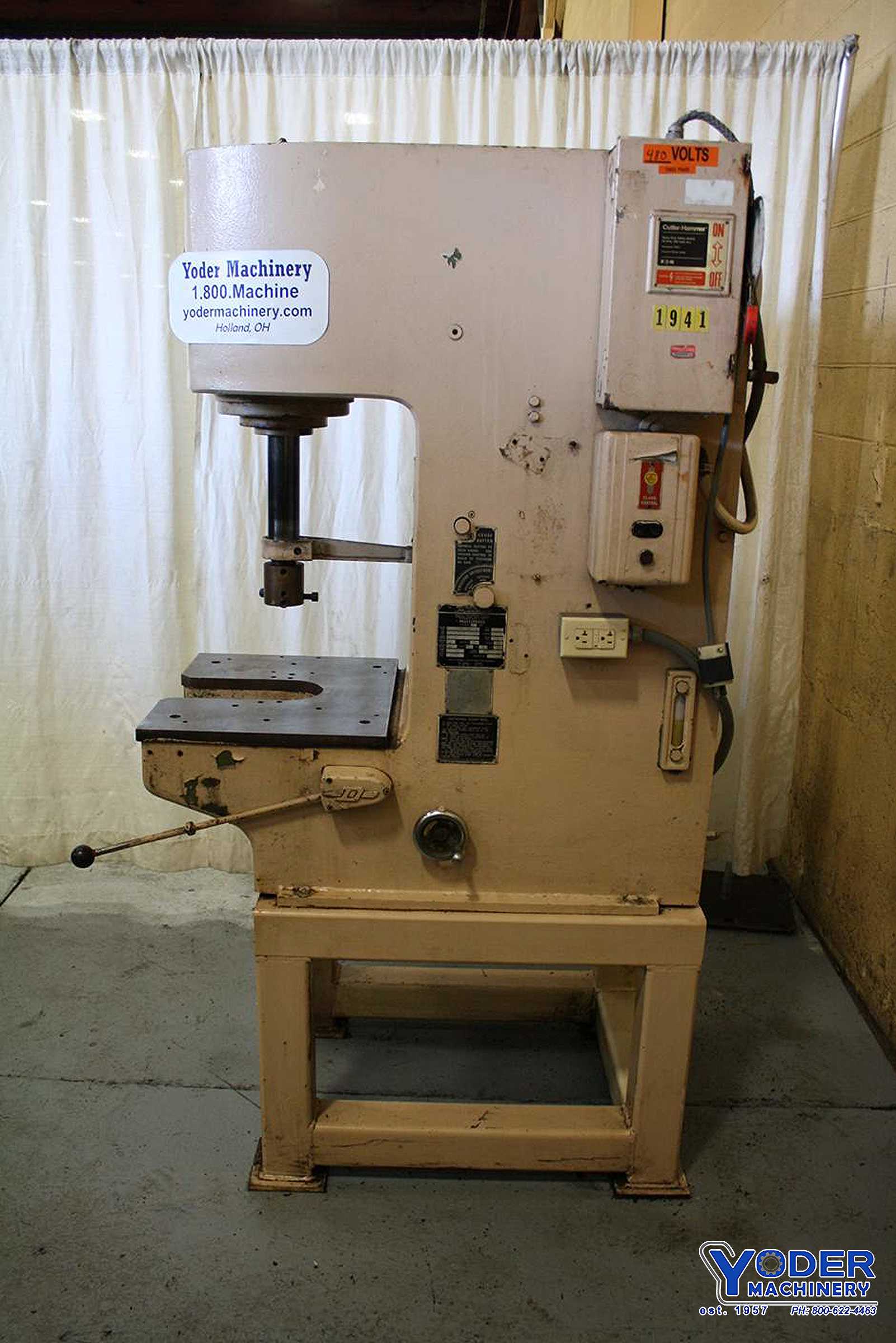 10 Ton, Denison #T1072C261D215C223, hyd.press, 12" stroke, 18" daylight, 22" x18" bed, #67091 - Image 9