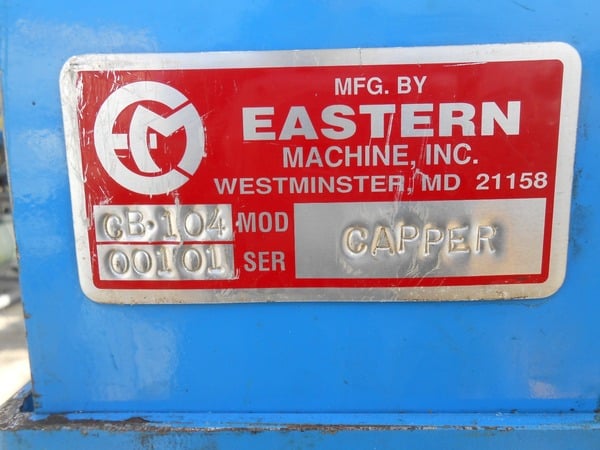 Eastern #CB104, bottle capper, vibratory feeder, 180 caps/min, max capacity size of 60mm, hopper - Image 8