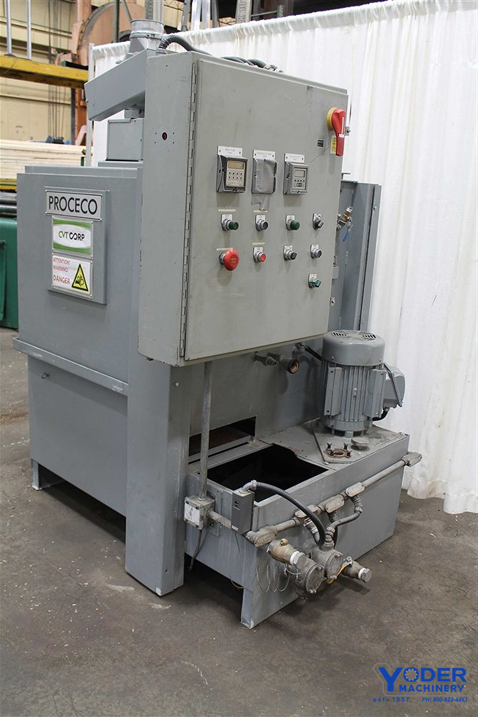 Proceco #2X15-3600-10+1, parts washer, 32" basket diameter, timers, tank aerator, 10 HP, #58427 - Image 1