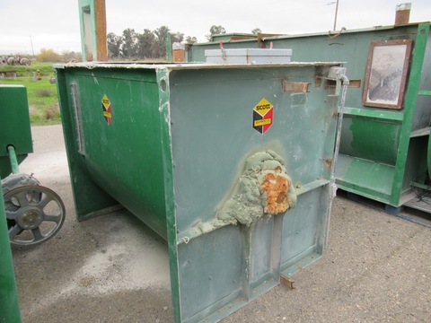 75 cu.ft. Scott, Carbon Steel double ribbon mixer, surge hopper, dust collector, 48" w x 6' l mixing trough - Image 2