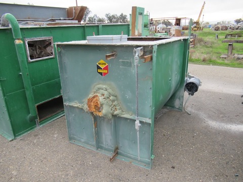 75 cu.ft. Scott, Carbon Steel double ribbon mixer, surge hopper, dust collector, 48" w x 6' l mixing trough - Image 4