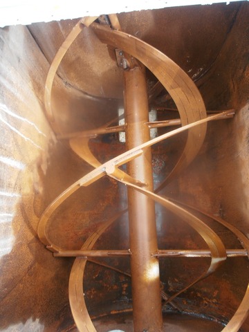 75 cu.ft. Scott, Carbon Steel double ribbon mixer, surge hopper, dust collector, 48" w x 6' l mixing trough - Image 6