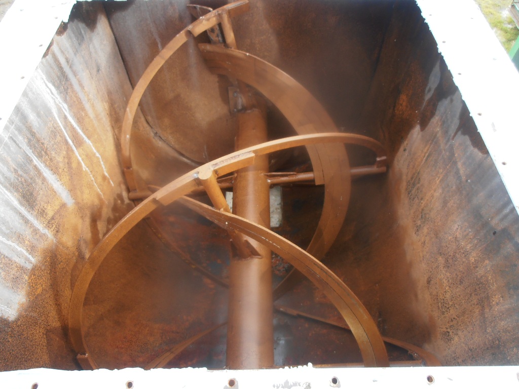 75 cu.ft. Scott, Carbon Steel double ribbon mixer, surge hopper, dust collector, 48" w x 6' l mixing trough - Image 8