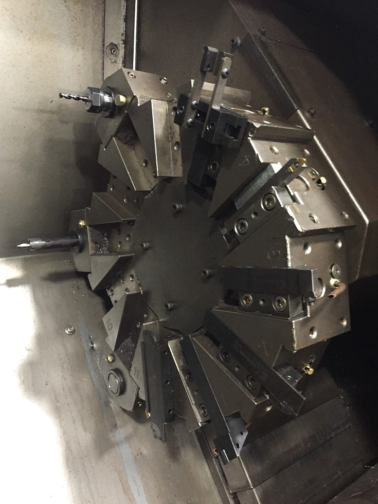 Leadwell #T7, 20.4" swing, 8" chuck, 2.5" bar, 2-Axis slant bed, Fanuc 0iT, tailstock, 2006, #15830J - Image 5