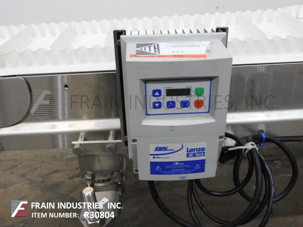 7-1/2" wide x 4.7' long, Dorner, decline cleated feed conveyor, Neoprene belt, 1/2 HP drive with a vari-speed - Image 2