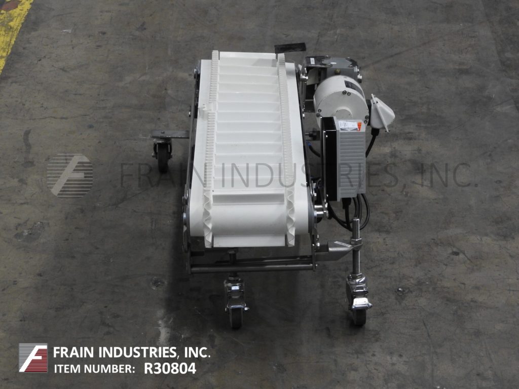 7-1/2" wide x 4.7' long, Dorner, decline cleated feed conveyor, Neoprene belt, 1/2 HP drive with a vari-speed - Image 4