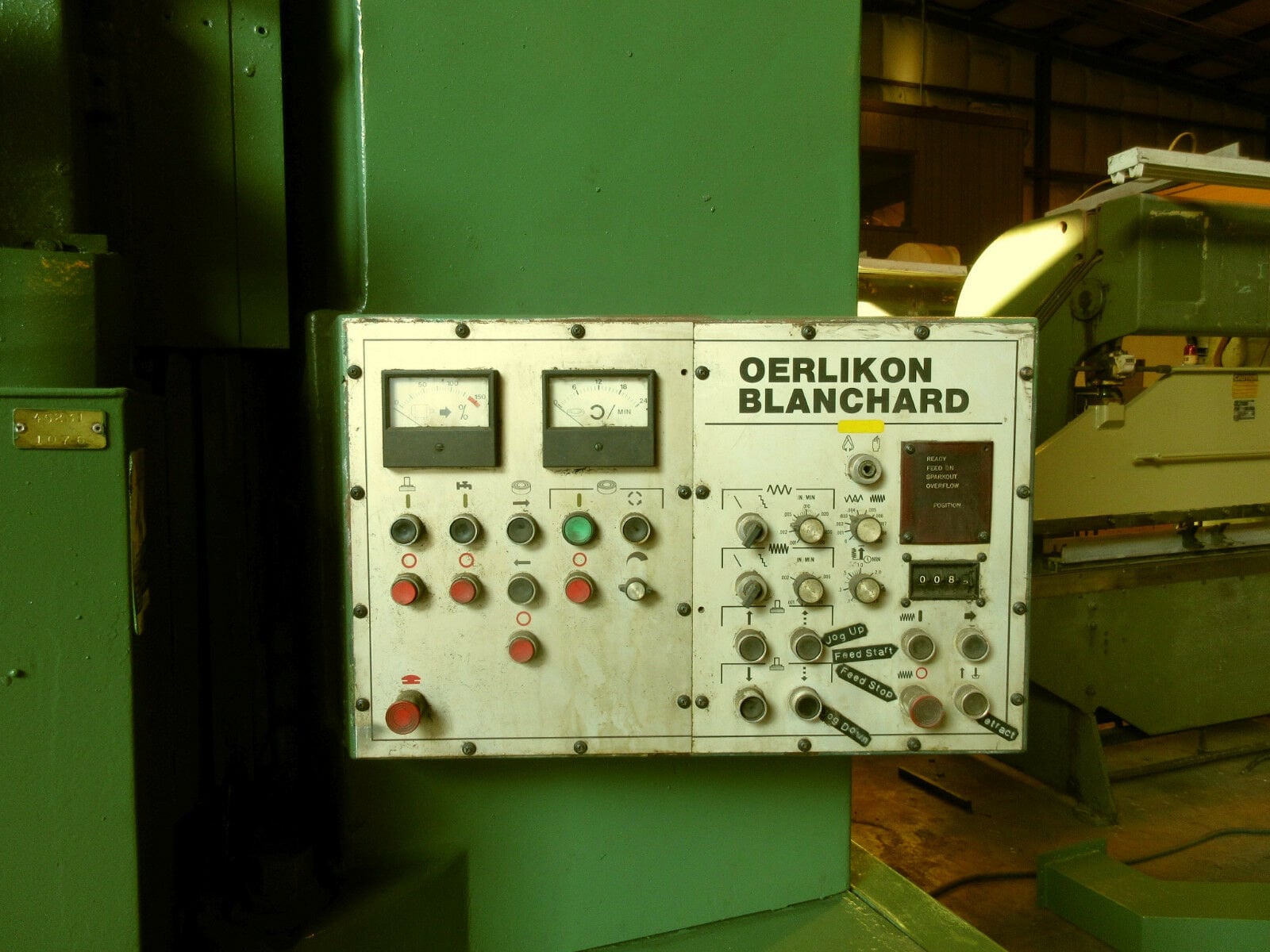 Blanchard #22AD-42 Oerlikon, 42" chuck, 22" wheel, automatic cycle, coolant system, 50 HP, 1983 - Image 4