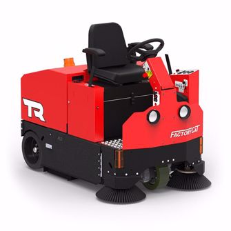 Factory Cat #TR, rider sweeper, self-propelled, industrial grade, manual brush levers - Image 1