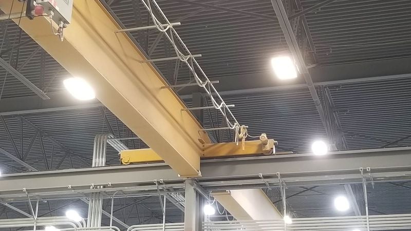 10 Ton, Shaw-Box, 110' Span, 25' lift, radio, VFD bridge, 2008, #1948 - Image 4