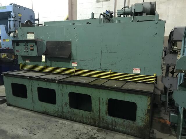1/4" x 10' Allsteel, hydraulic shear, 40" front operated power back gauge w/readout, 6' squaring arm, 25 HP - Image 2