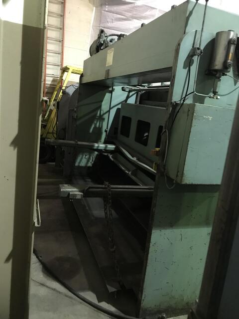 1/4" x 10' Allsteel, hydraulic shear, 40" front operated power back gauge w/readout, 6' squaring arm, 25 HP - Image 4