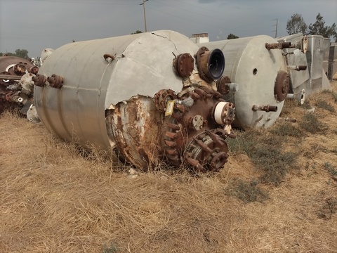 1000 gallon Pfaudler, reactor, G/L, 100 psi, jacketed, 60" dia. x 5' 8" straight side (5 available) - Image 3