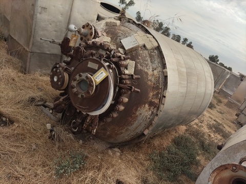 1000 gallon Pfaudler, reactor, G/L, 100 psi, jacketed, 60" dia. x 5' 8" straight side (5 available) - Image 4