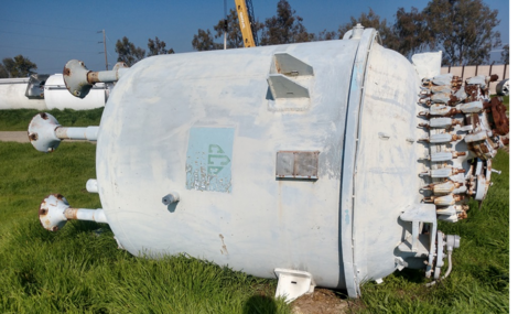 1000 gallon Pfaudler, reactor, G/L, 100 psi, jacketed, 66" dia. x 60" straight side, welded dished top and - Image 1