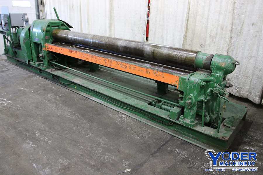 10' x 1/4" Webb #6L, initial pinch plate roll, 9" roll diameter, 15 FPM, air drop end, #70511 - Image 2