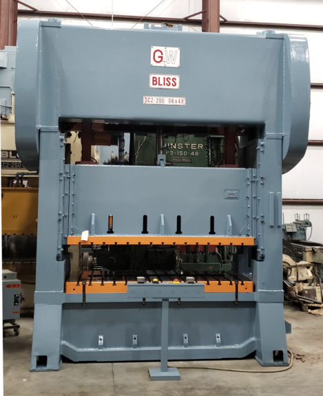 200 Ton, Bliss #SC2, 8" stroke, 30" Shut Height, 96" x 48" bed, 35-70 SPM, 1974, under power - Image 1