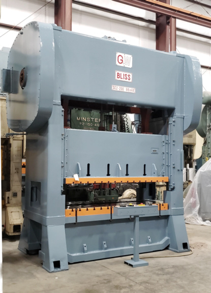 200 Ton, Bliss #SC2, 8" stroke, 30" Shut Height, 96" x 48" bed, 35-70 SPM, 1974, under power - Image 2