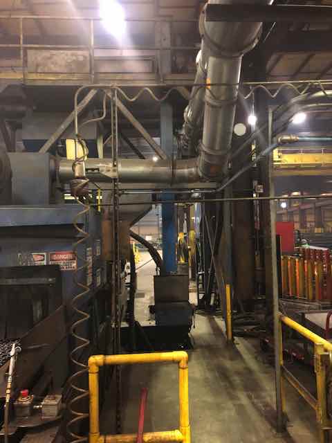 Wheelabrator #MaxMesh 48 pass thru shot blast system w/dust collection system, 48" W belt, 2007 - Image 1