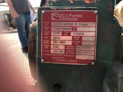 430 GPM @ 2459' TDH, United, T 3x9 WMSND, 8 STG, 3560 RPM, #3236 - Image 4
