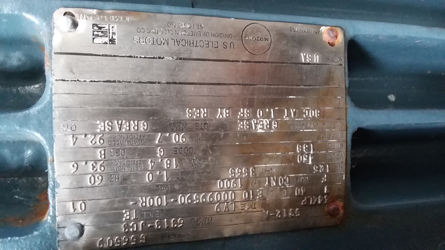 125 HP 3600 RPM U.S. Motors, Frame 444LP, TEFC BB, 460 Volts - Image 4