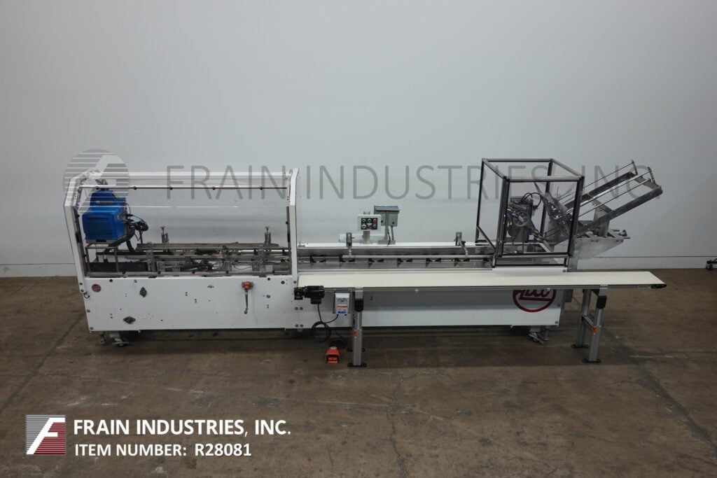 Adco #15D105EC, semi-automatic, horizontal, hot melt glue cartoner, 25-100 cartons per minute, Nordson hot - Image 1