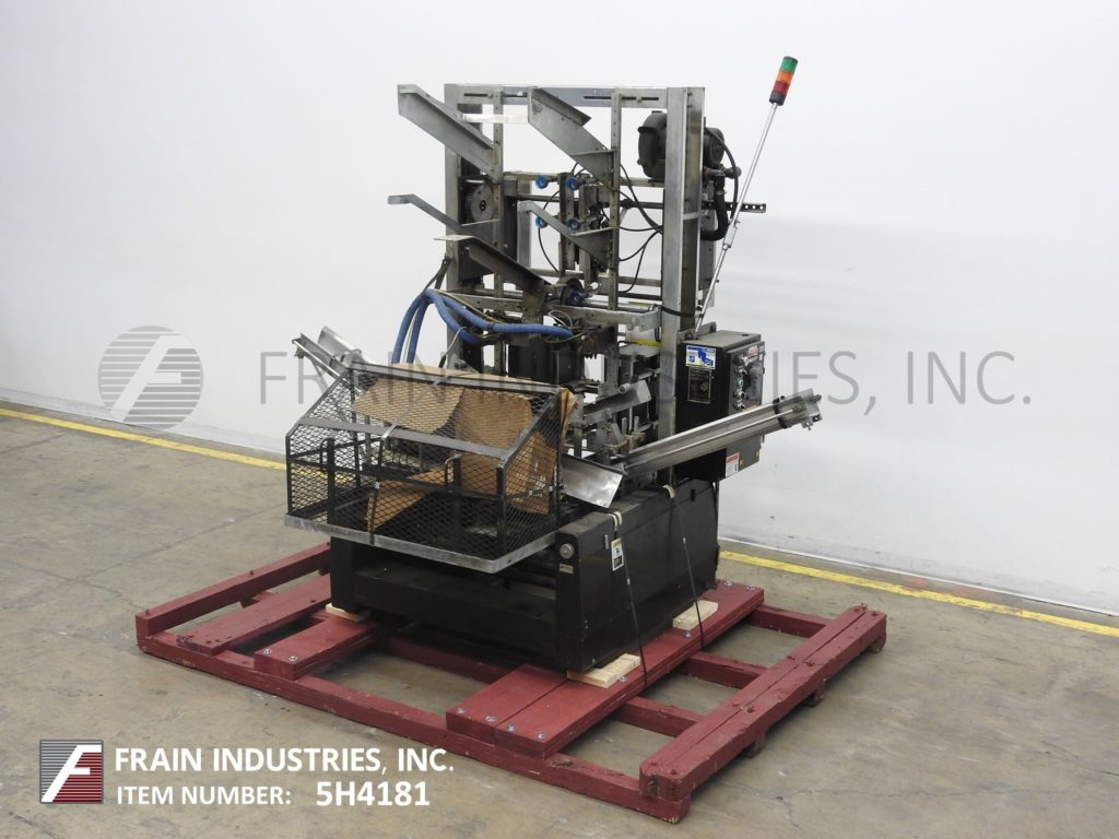 width E Plemons #Bliss, automatic, bliss box former, hot melt glue sealer, 10-35 boxes per minute, (2) gun - Image 1