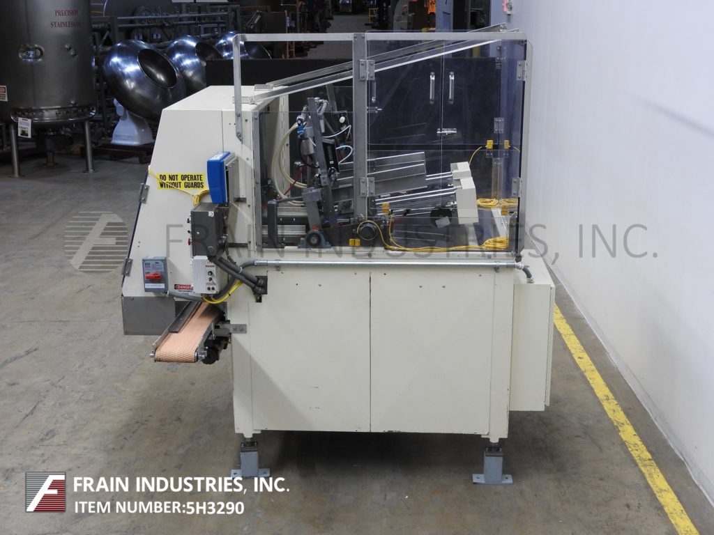 Delkor #752, automatic, dual head top load tray former with hot melt glue sealer, 5-60 cycles per minute each - Image 3