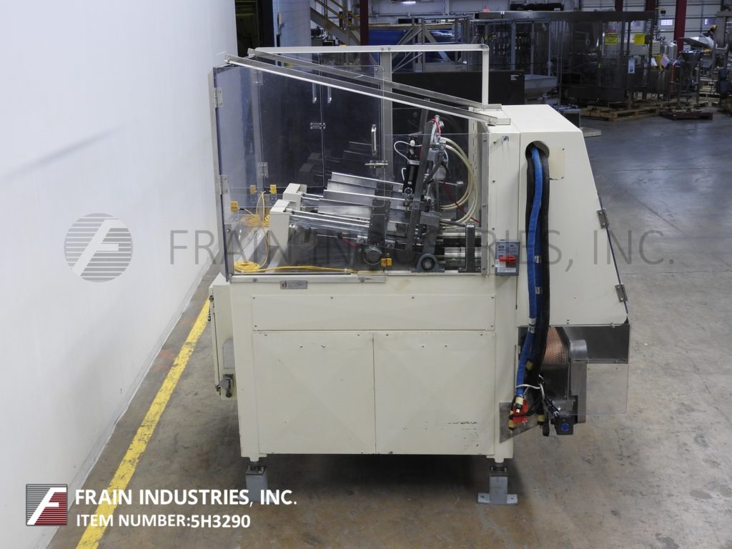 Delkor #752, automatic, dual head top load tray former with hot melt glue sealer, 5-60 cycles per minute each - Image 4