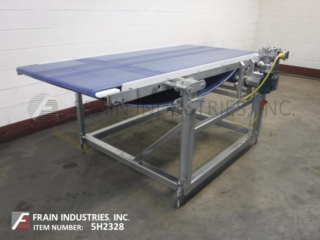 40" wide x 8.4' long, Stainless Steel, flat top Intralox belt conveyor, 38" infeed/discharge height, 3/4 HP - Image 2