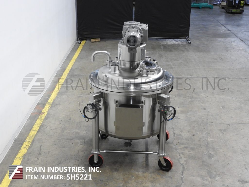 500 liter, Mueller, 316 Stainless Steel jacketed process tank, 100 psi, 36" ID x 36" deep with 28" straight - Image 3