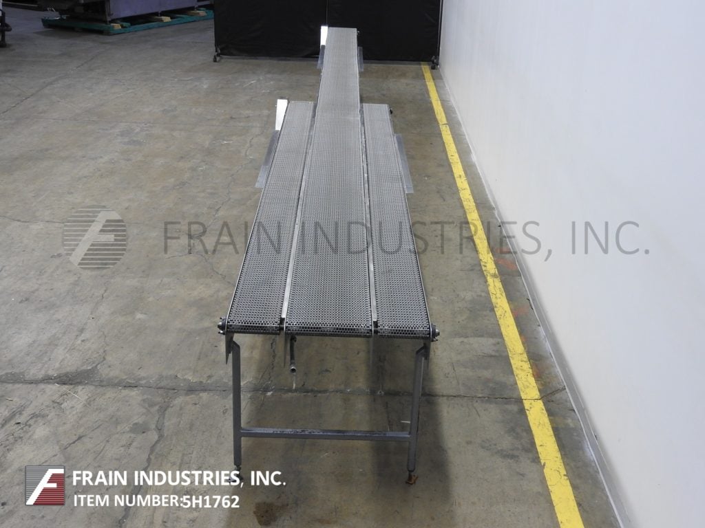 15" wide x 21.6' long, LeMatic, Stainless Steel, table top belt accumulation conveyor - Image 4