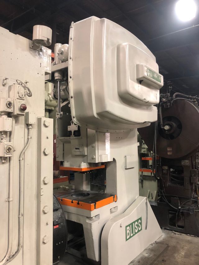 75 Ton, Bliss #C75, OBI press, 4" stroke, 15" Shut Height, 3.5"adj., 24" x 36" bed area, 45 SPM, air clutch & - Image 2
