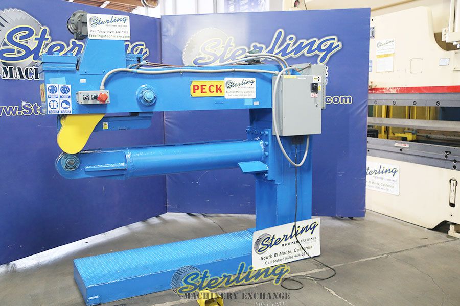 Peck, weld planisher, 60" capacity, 44.5" floor to roller, 38.5" top of base to roller, #A5463 - Image 1
