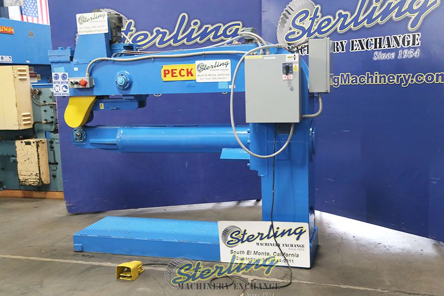 Peck, weld planisher, 60" capacity, 44.5" floor to roller, 38.5" top of base to roller, #A5463 - Image 3