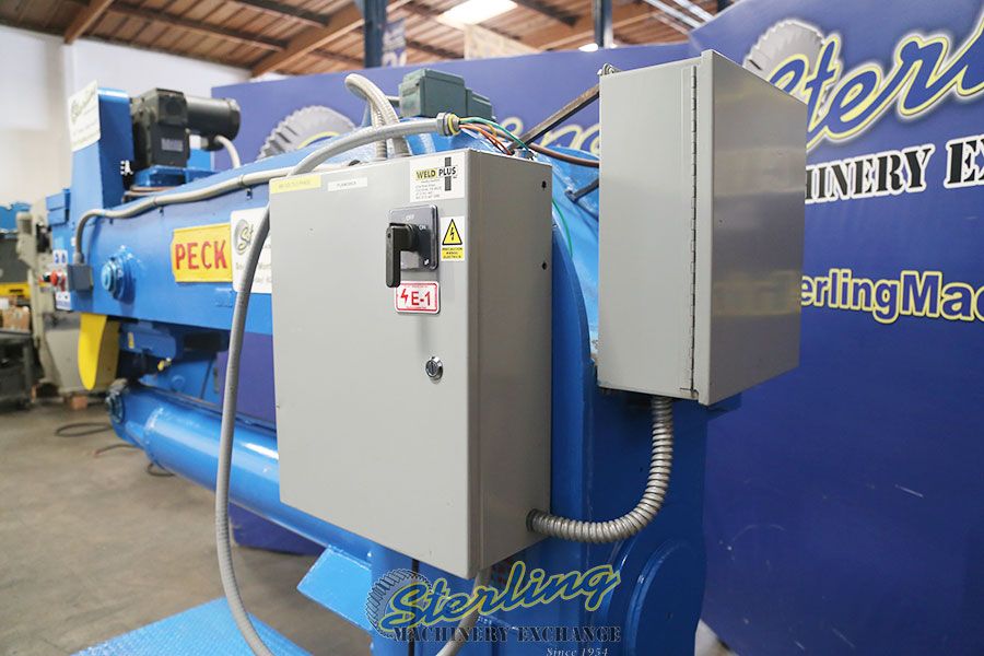 Peck, weld planisher, 60" capacity, 44.5" floor to roller, 38.5" top of base to roller, #A5463 - Image 10