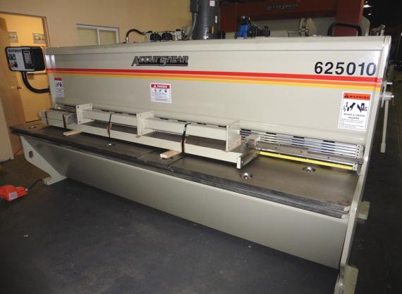 .25" x 10' Accurshear #625010, hydraulic shear, 16 hold downs, 10' squaring arm, new, #3202 - Image 1