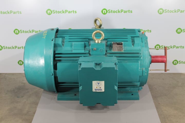 200/150 HP 3600 RPM Brook Crompton, Frame 447TS, TEFC, 1.25 service factor, new surplus, 460/380 Volts - Image 1