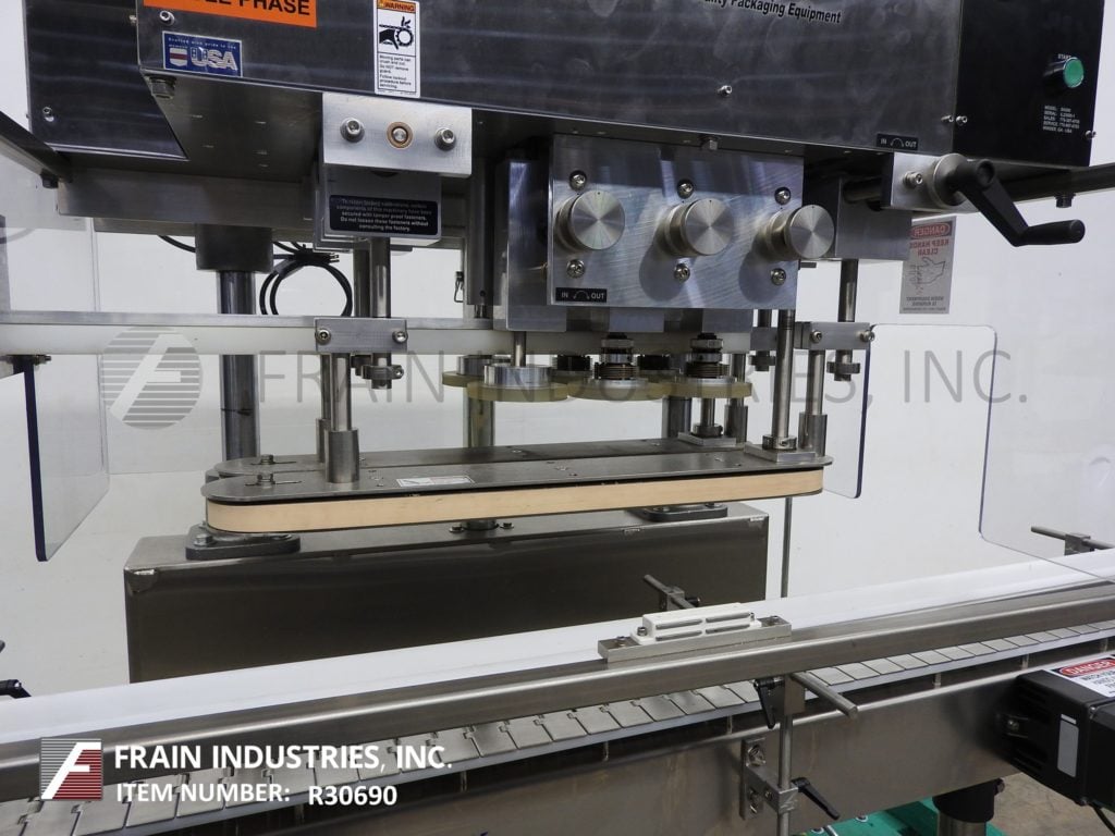 SureKap #SK600, semi-automatic, inline, Stainless Steel, 3 station, 6 spindle capacity tightening & - Image 2