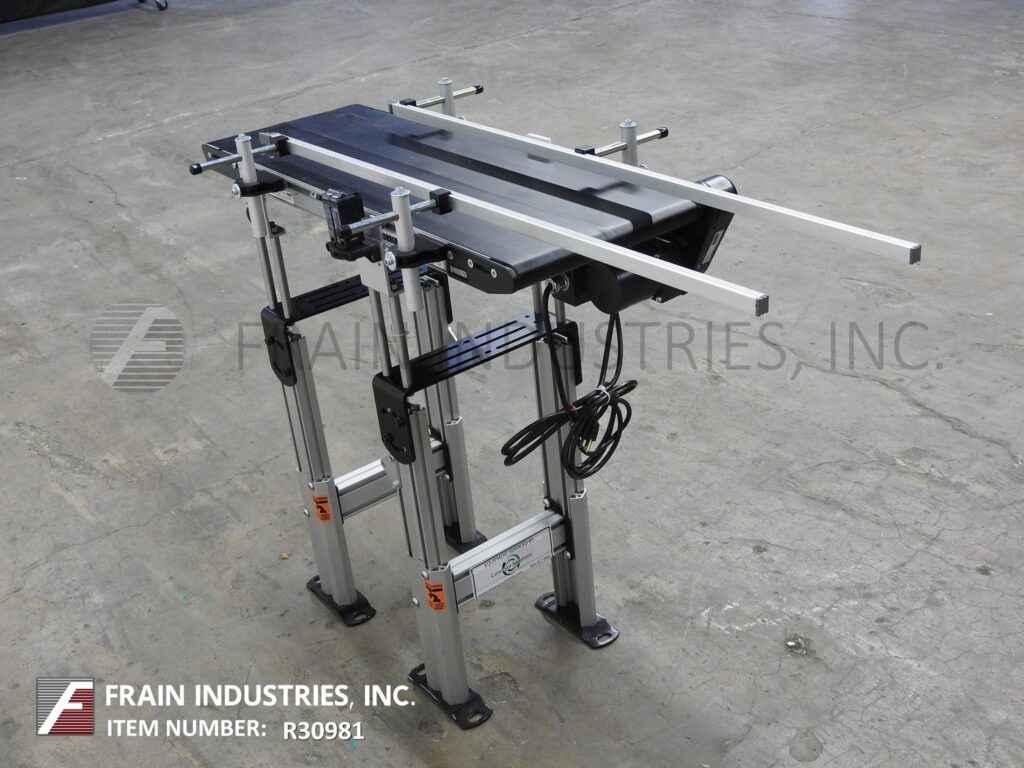 12" wide x 3' long, Dorner #2200, aluminum frame belt conveyor, 28"-36" H infeed/discharge, vari-speed - Image 2